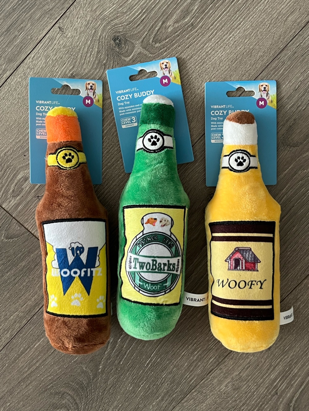 NWT 3 Beers and a Hedgehog Dog Chew Toys from Vibrant Life - Picture 10 of 14